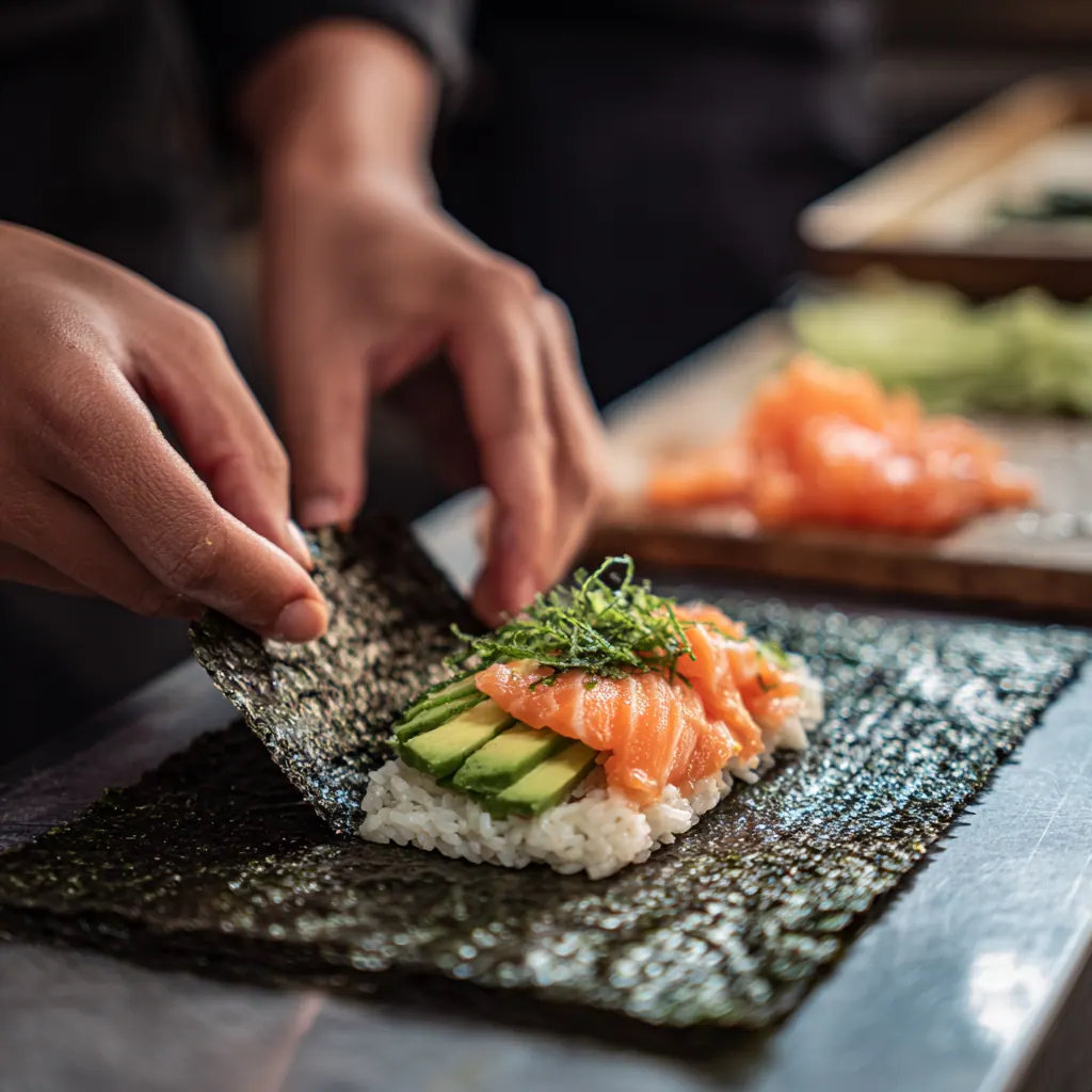 como enrolar temaki